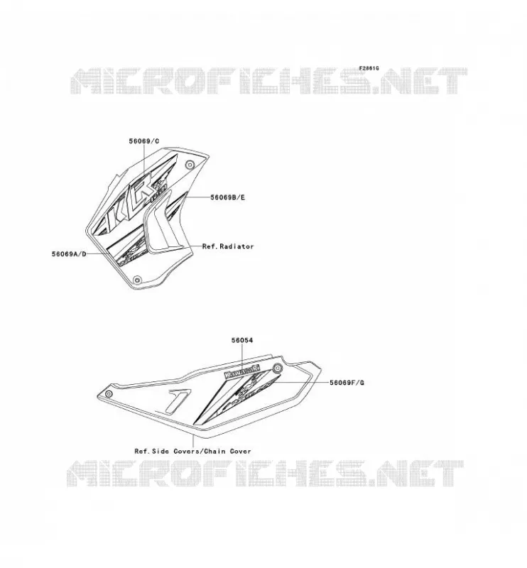 STICKER(YELLOW) Kawasaki MOTOS 650 2013 KLR650  KL650EDF