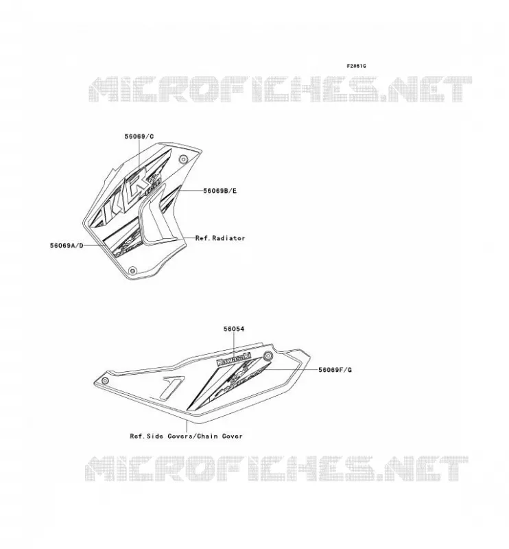 STICKER(YELLOW) Kawasaki MOTOS 650 2013 KLR650  KL650EDF