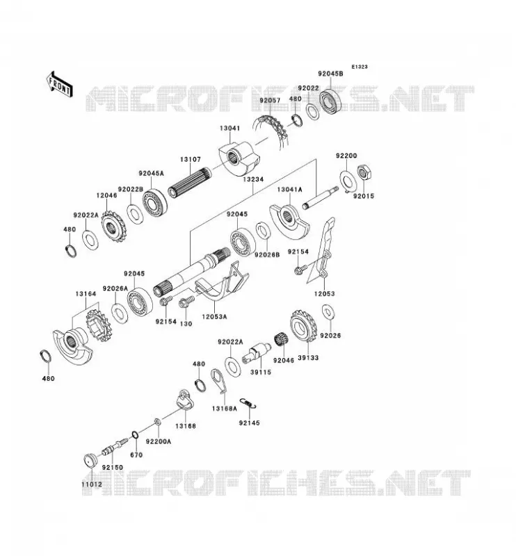 BALANCIER Kawasaki MOTOS 650 2013 KLR650  KL650EDF