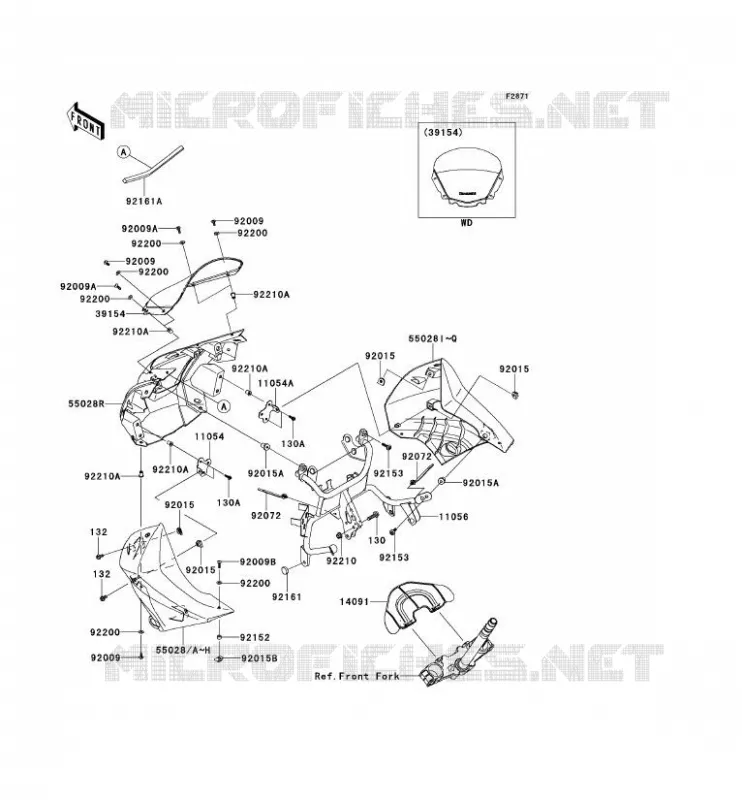 CARENAGE Kawasaki MOTOS 650 2014 KLR650  KL650EEF
