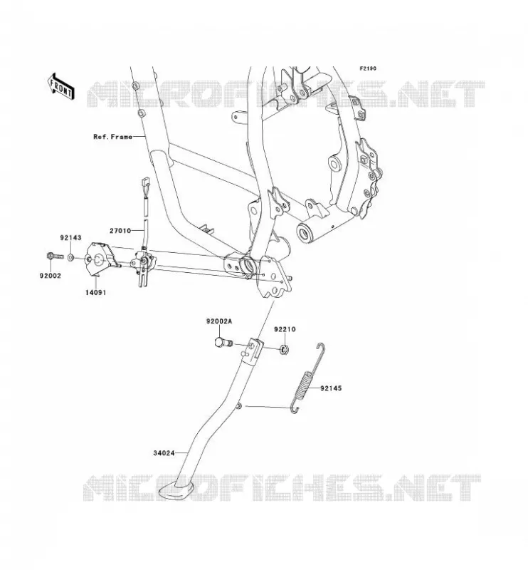 BEQUILLES Kawasaki MOTOS 650 2014 KLR650  KL650EEF