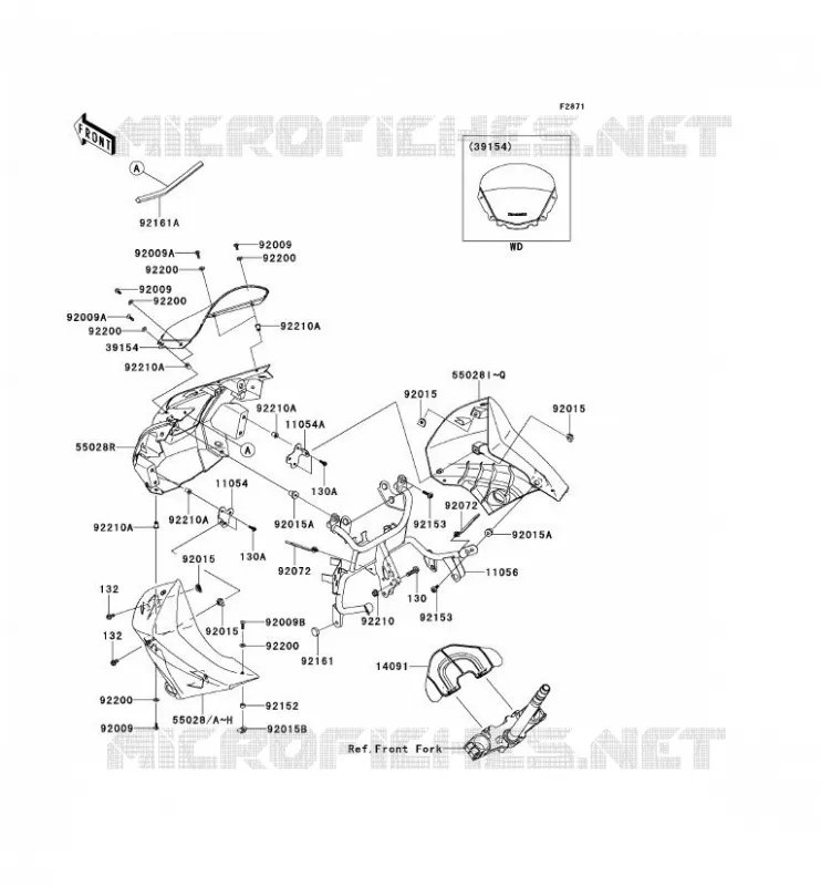 CARENAGE Kawasaki MOTOS 650 2014 KLR650  KL650EEF