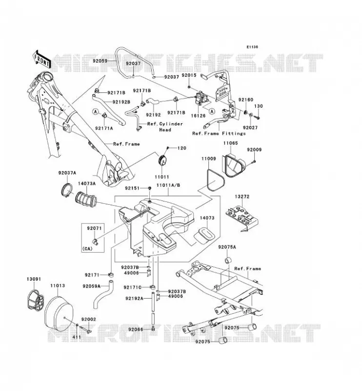 FILTRE A AIR Kawasaki MOTOS 650 2014 KLR650  KL650EEF