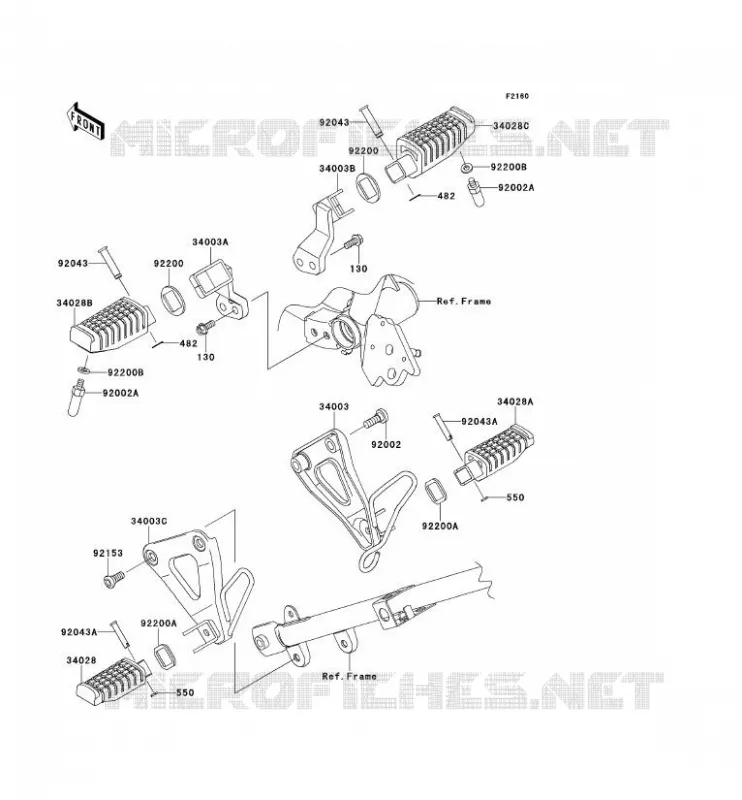 REPOSE PIED Kawasaki MOTOS 650 2014 KLR650  KL650EES