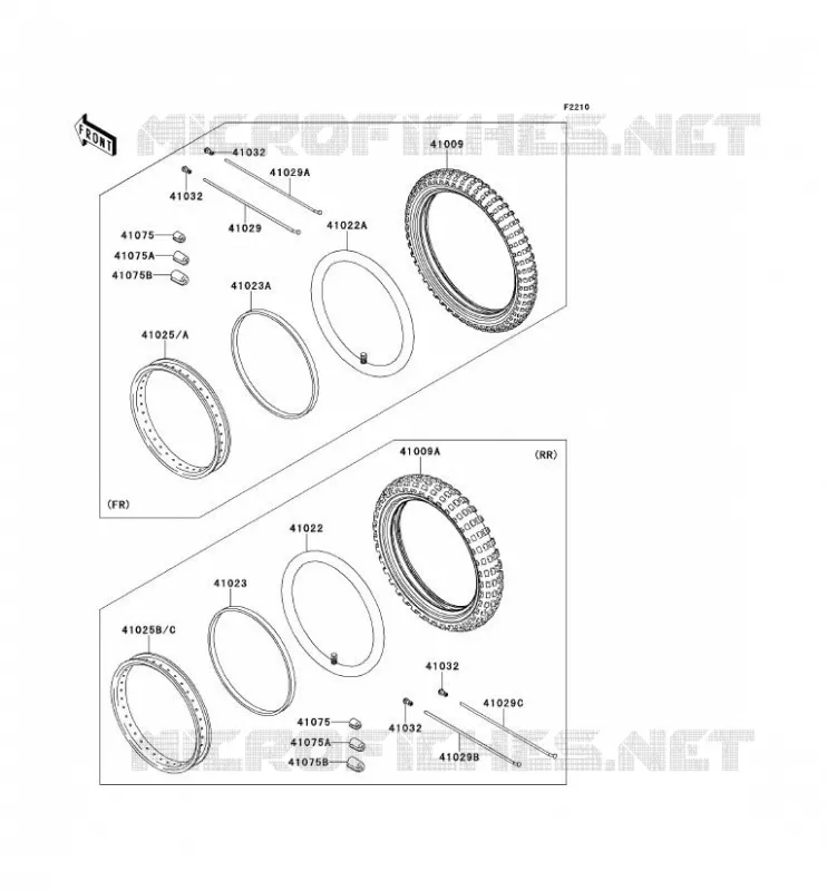 ROUE/PNEUS Kawasaki MOTOS 650 2014 KLR650  KL650EES