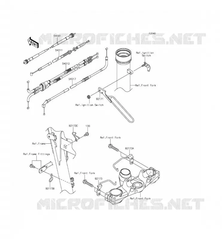 CABLES Kawasaki MOTOS 650 2015 KLR650  KL650EFF