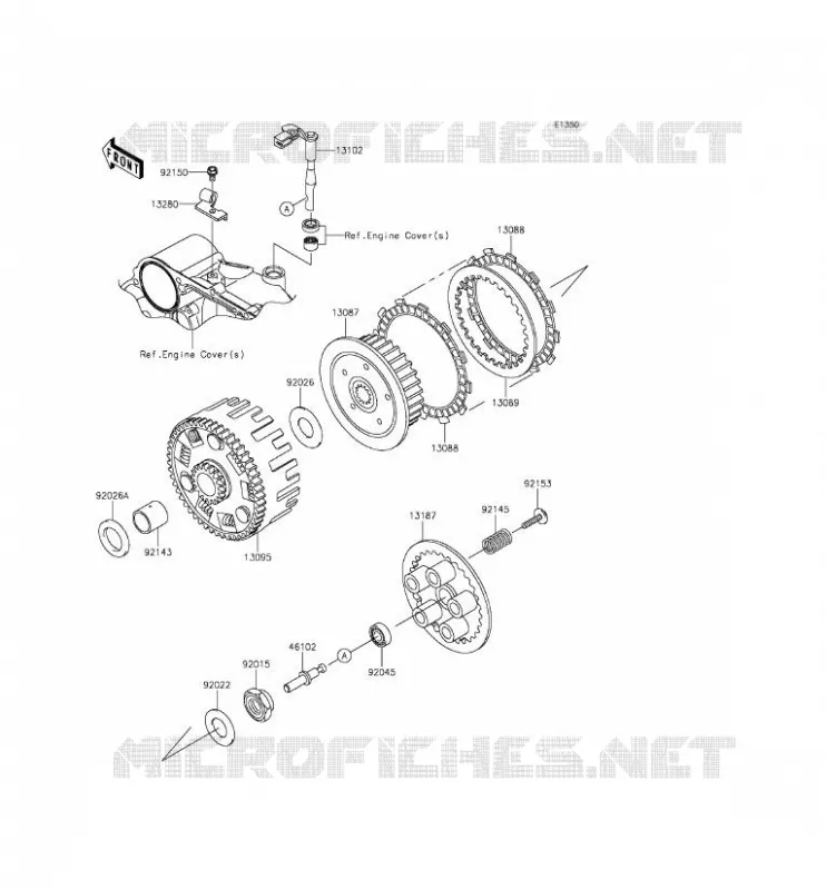 EMBRAYAGE Kawasaki MOTOS 650 2015 KLR650  KL650EFF