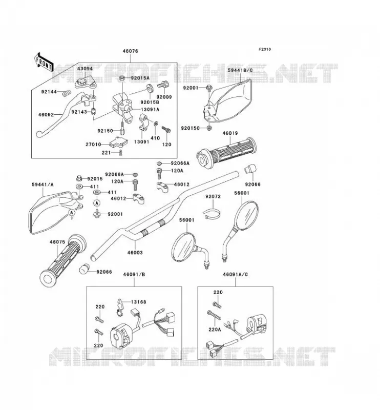GUIDON Kawasaki MOTOS 250 1997 KLE250  KLE250-A3