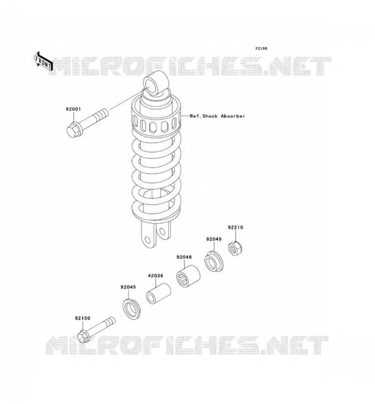 SUSPENSION Kawasaki MOTOS 250 1997 KLE250  KLE250-A3