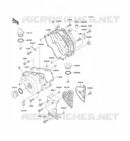 COUVERCLES MOTEUR pour Kawasaki KLE250 1997