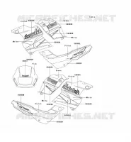 STICKER(WHITE/GREEN) pour Kawasaki KLE250 1997