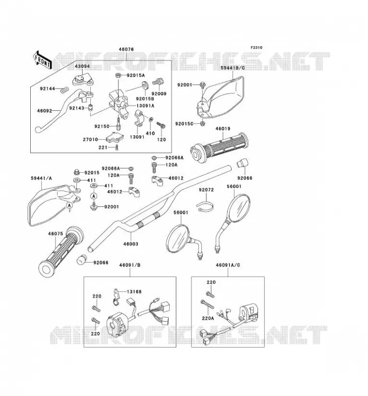 GUIDON Kawasaki MOTOS 250 1997 KLE250  KLE250-A3
