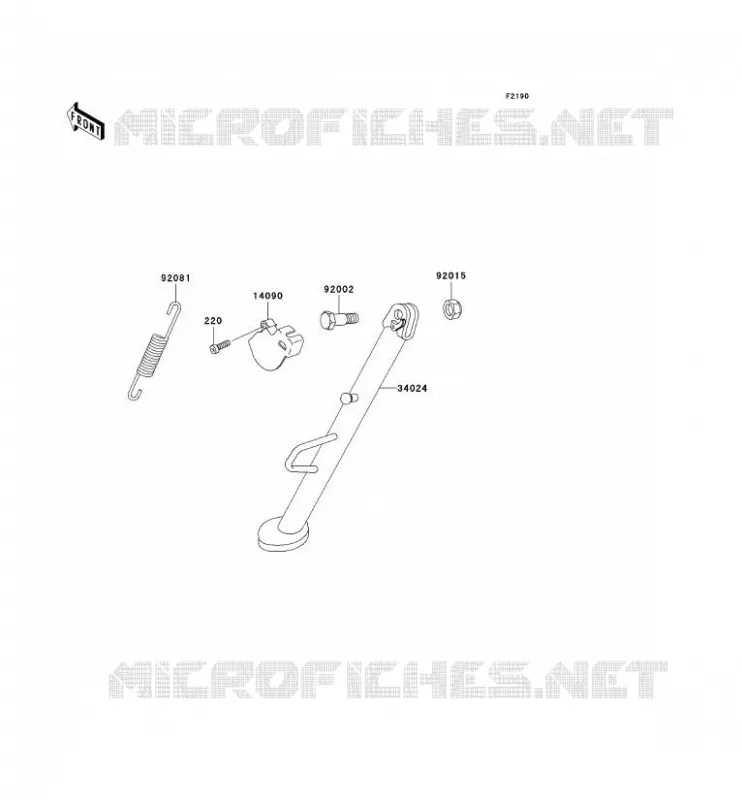 BEQUILLES Kawasaki MOTOS 250 2000 KLE250  KLE250-A5