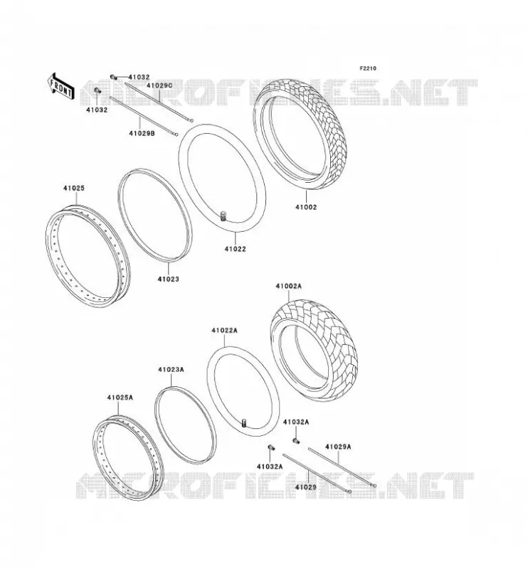 PNEUS Kawasaki MOTOS 250 2000 KLE250  KLE250-A5