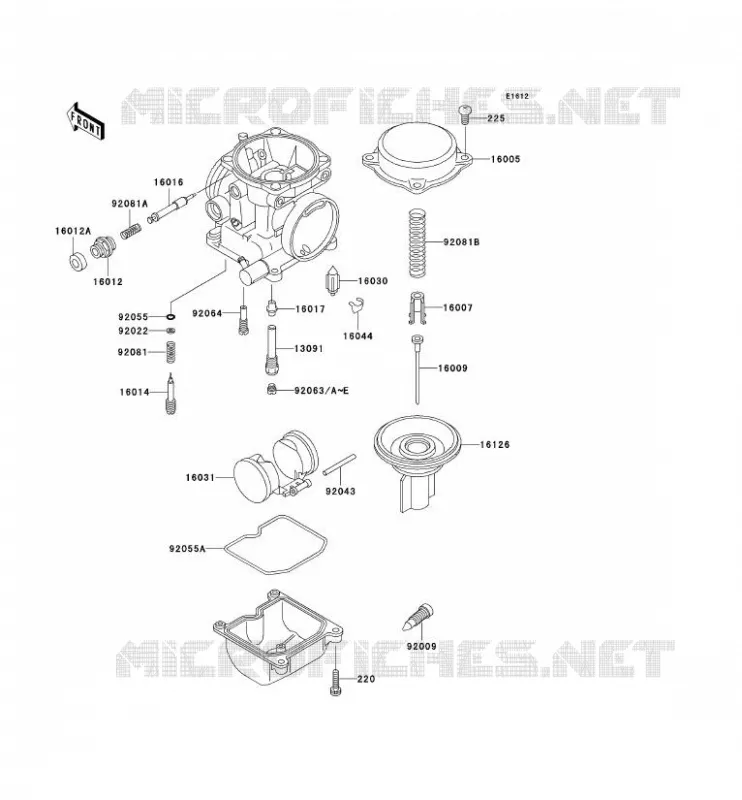 PI&Egrave;CES DE CARBURATEUR Kawasaki MOTOS 250 2000 KLE250  KLE250-A5