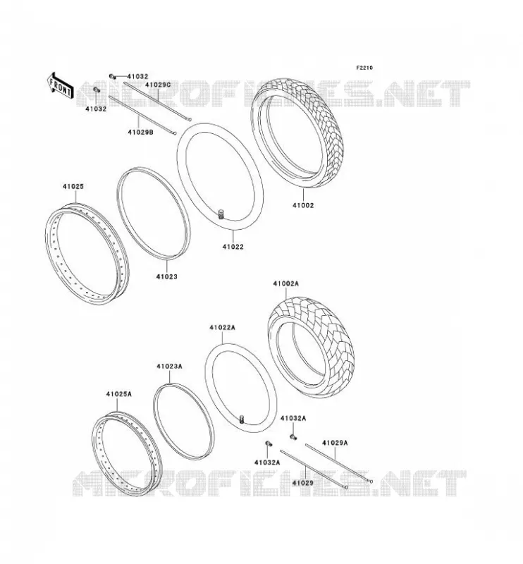 PNEUS Kawasaki MOTOS 250 2000 KLE250  KLE250-A5