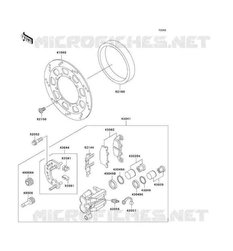 FREIN AVANT Kawasaki MOTOS 250 2001 KLE250  KLE250-A6