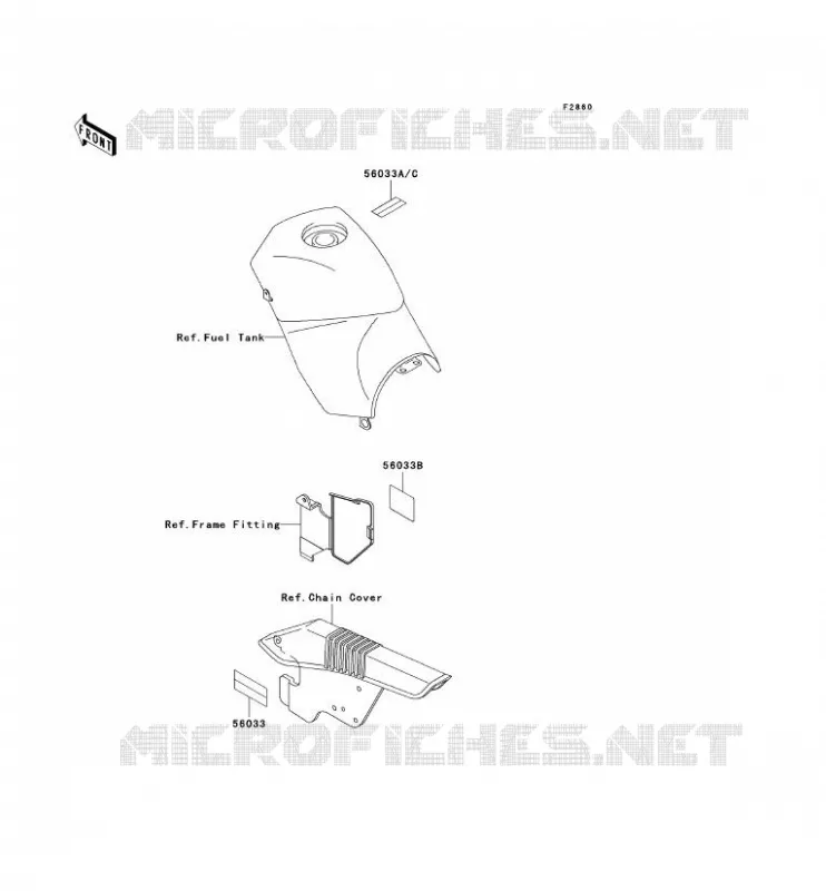 LABEL Kawasaki MOTOS 250 2001 KLE250  KLE250-A6
