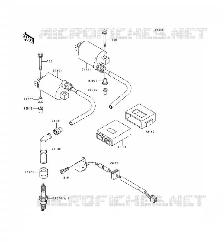SYSTEME D&acute;ALLUMAGE Kawasaki MOTOS 500 2000 KLE500  KLE500-A10