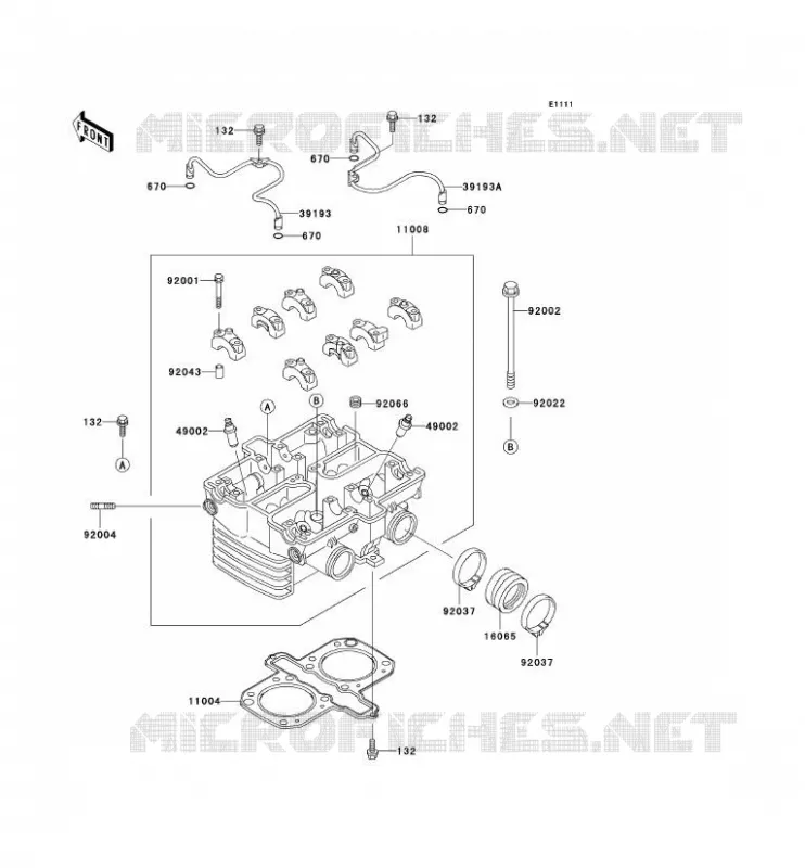 CULASSE Kawasaki MOTOS 500 2003 KLE500  KLE500-A13