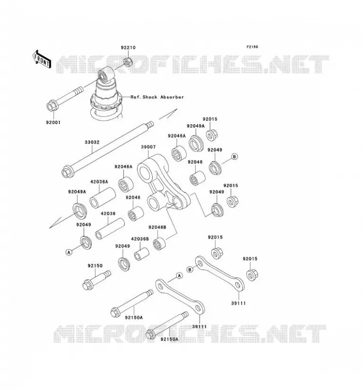 SUSPENSION Kawasaki MOTOS 500 2003 KLE500  KLE500-A13