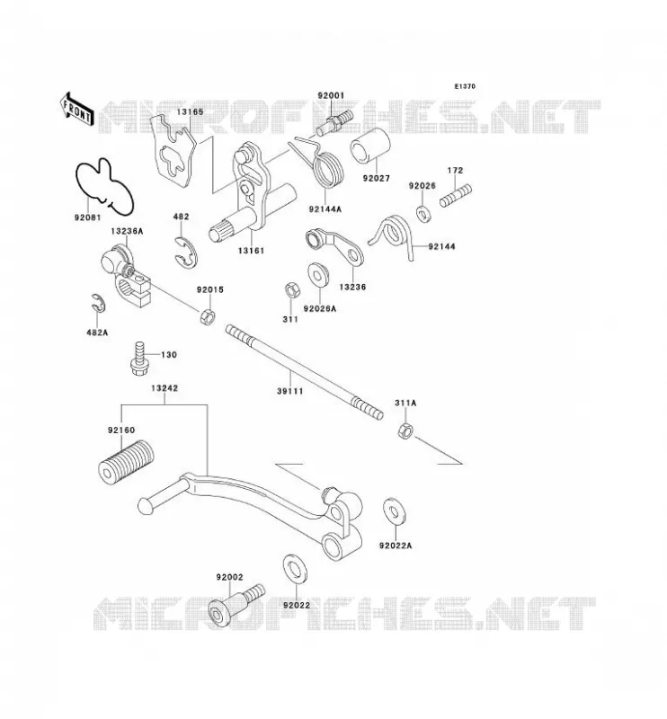 SELECTEUR Kawasaki MOTOS 500 1992 KLE500  KLE500-A2