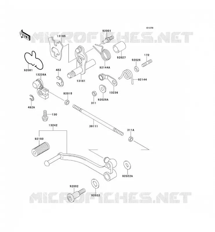 SELECTEUR Kawasaki MOTOS 500 1992 KLE500  KLE500-A2