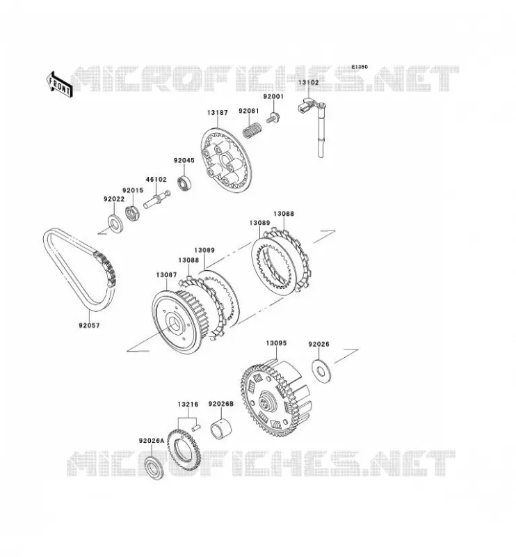 EMBRAYAGE Kawasaki MOTOS 500 1992 KLE500  KLE500-A2