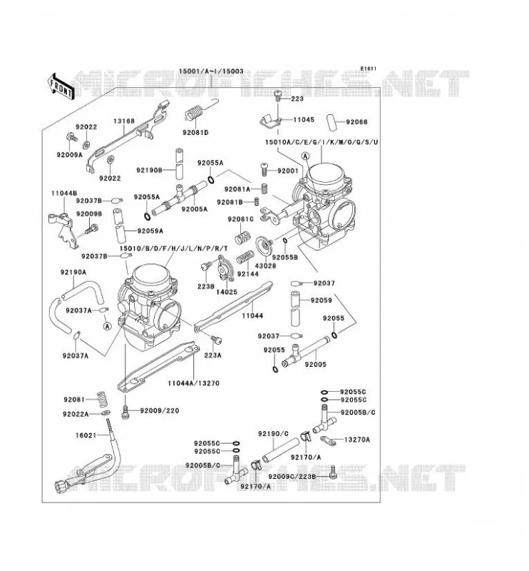CARBURATEUR Kawasaki MOTOS 500 1993 KLE500  KLE500-A3