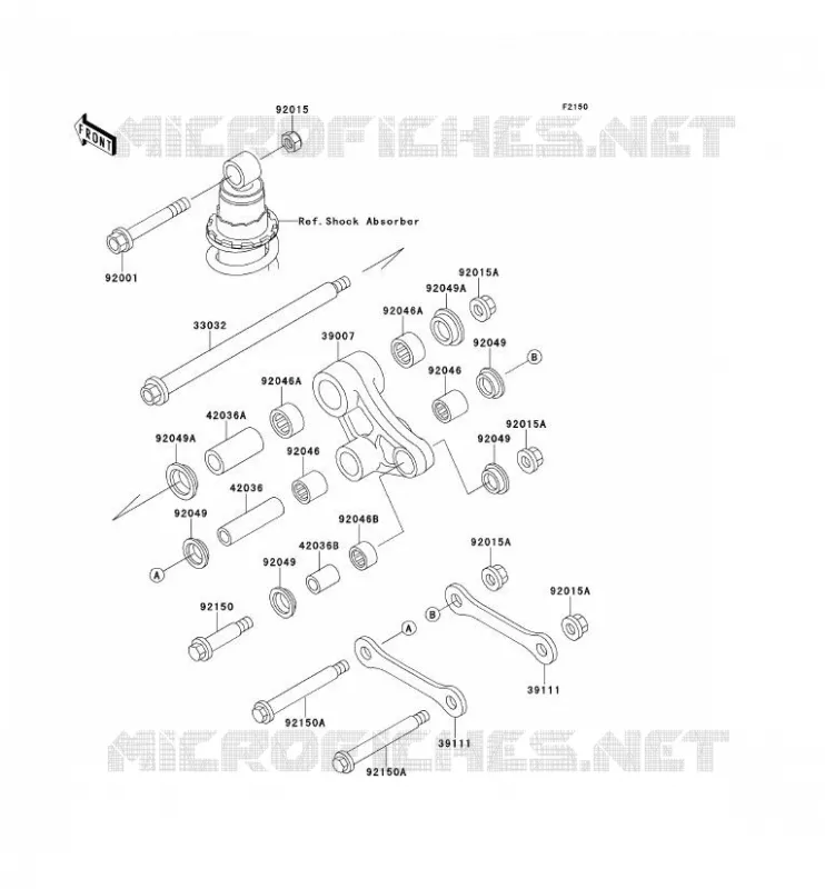 SUSPENSION Kawasaki MOTOS 500 1993 KLE500  KLE500-A3