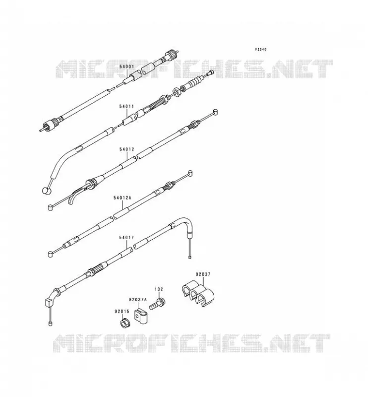 CABLES Kawasaki MOTOS 500 1995 KLE500  KLE500-A5