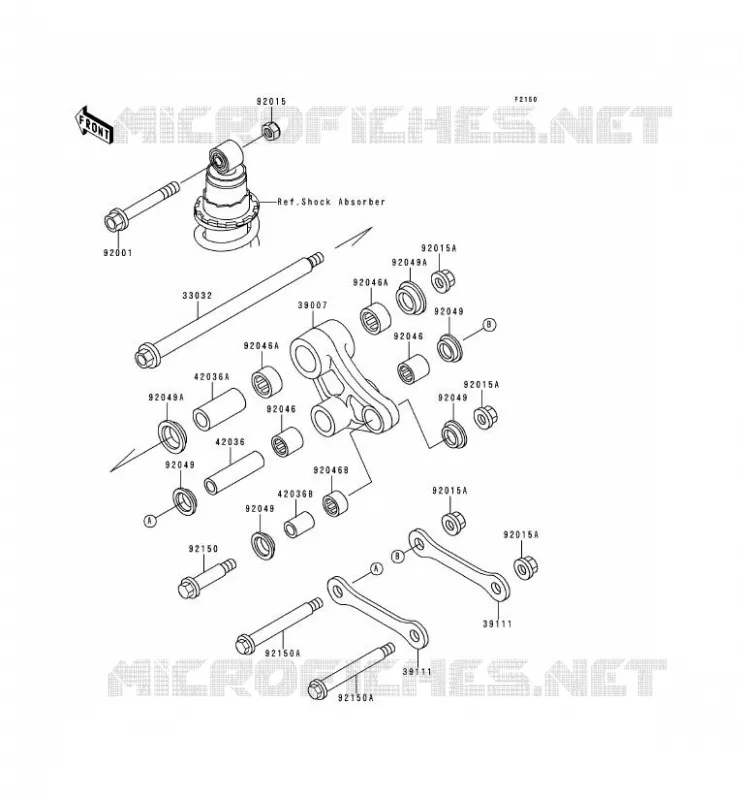 SUSPENSION Kawasaki MOTOS 500 1995 KLE500  KLE500-A5