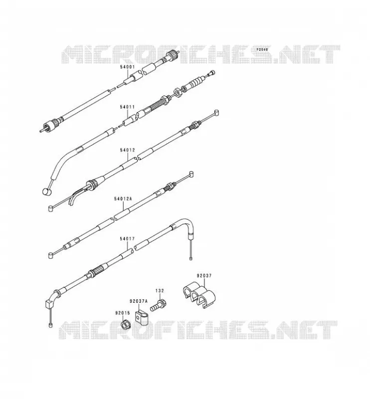 CABLES Kawasaki MOTOS 500 1996 KLE500  KLE500-A6