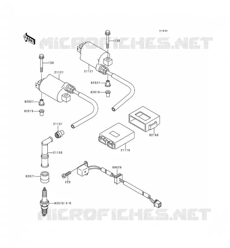 SYSTEME D&acute;ALLUMAGE Kawasaki MOTOS 500 1996 KLE500  KLE500-A6