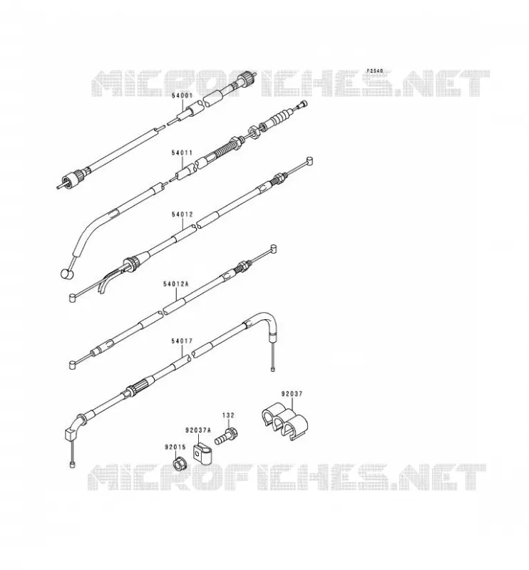 CABLES Kawasaki MOTOS 500 1996 KLE500  KLE500-A6