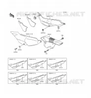 CACHE LAT&Eacute;RAL/GARDE CHAINE pour Kawasaki KLE500 1998