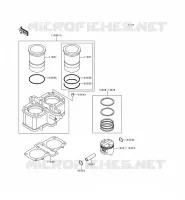 CYLINDRE/PISTON pour Kawasaki KLE500 1998