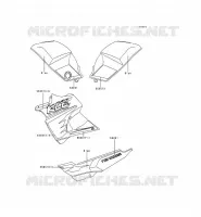 STICKER(BLEU) pour Kawasaki KLE500 1998