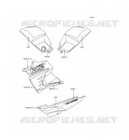 STICKER(RED) pour Kawasaki KLE500 1998