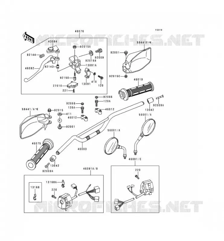 GUIDON Kawasaki MOTOS 500 1998 KLE500  KLE500-A8