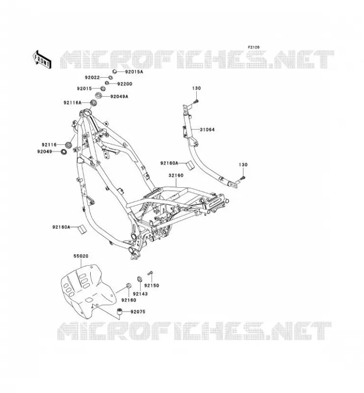 CH&Acirc;SSIS Kawasaki MOTOS 500 2005 KLE500  KLE500-B1P