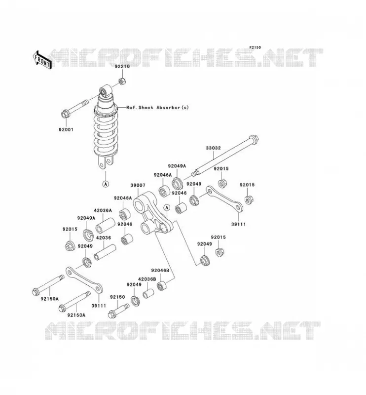 SUSPENSION Kawasaki MOTOS 500 2005 KLE500  KLE500-B1P