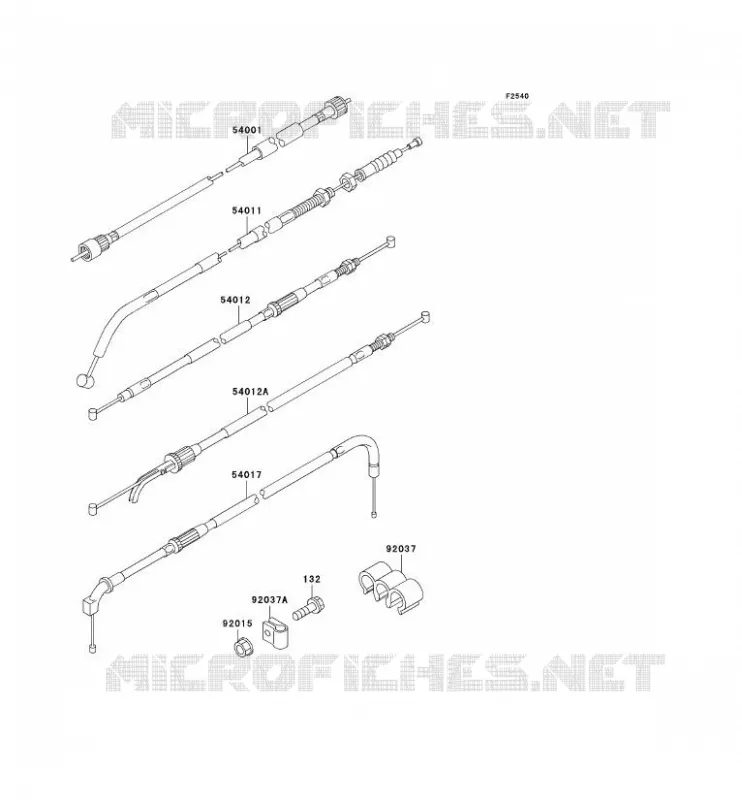 CABLES Kawasaki MOTOS 500 2005 KLE500  KLE500-B1P