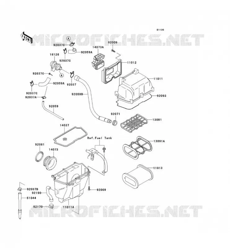FILTRE A AIR Kawasaki MOTOS 500 2006 KLE500  KLE500B6F