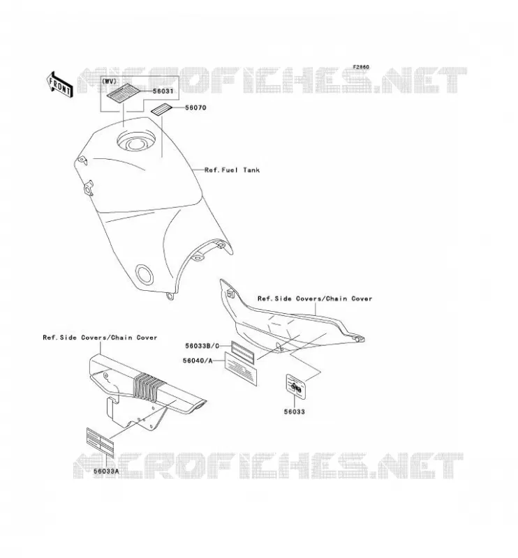 LABEL Kawasaki MOTOS 500 2007 KLE500  KLE500B7F