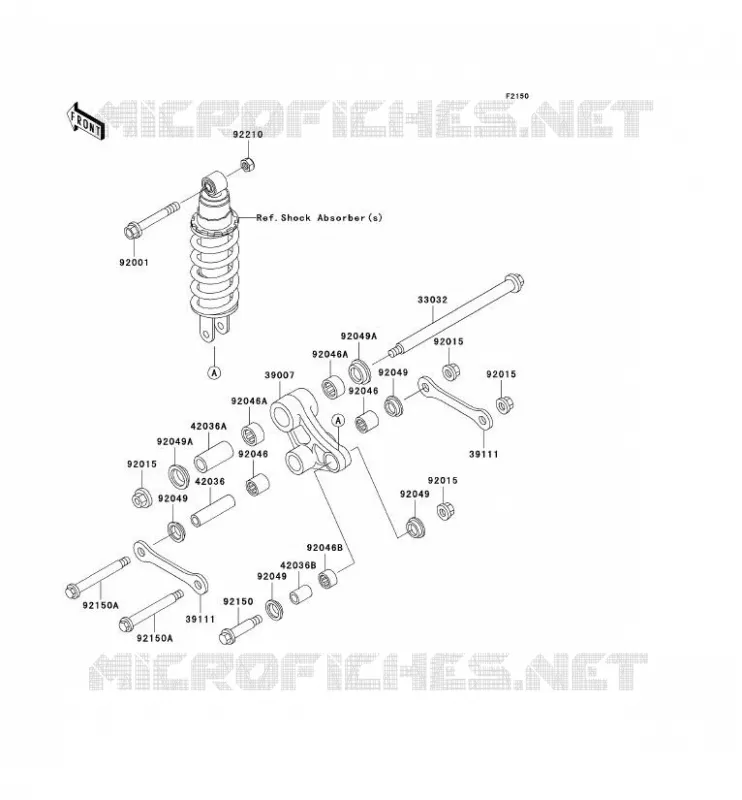 SUSPENSION Kawasaki MOTOS 500 2007 KLE500  KLE500B7F