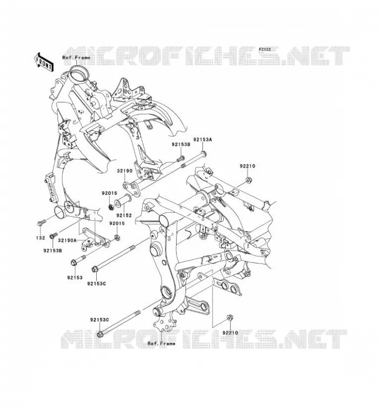 SUPPORT MOTEUR Kawasaki MOTOS 650 2007 VERSYS 650  KLE650A7F