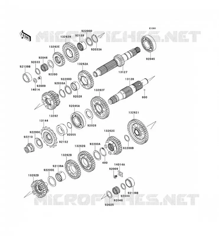 TRANSMISSION Kawasaki MOTOS 650 2007 VERSYS 650  KLE650A7F