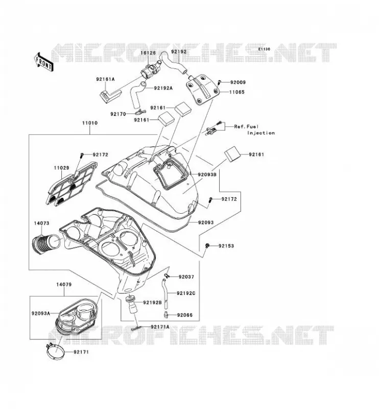 FILTRE A AIR Kawasaki MOTOS 650 2007 VERSYS 650  KLE650A7F