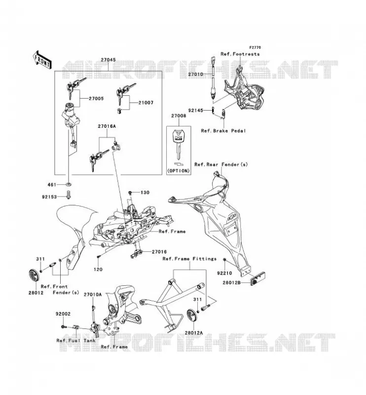 CONTACTEUR Kawasaki MOTOS 650 2007 VERSYS 650  KLE650A7F